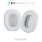 Резервни възглавнички за уши за Apple AirPods Max, еко кожа, Бял, White, FixPremium