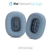 Резервни възглавнички за уши за Apple AirPods Max, еко кожа, Синьо, Blue, FixPremium