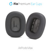 Резервни възглавнички за уши за Apple AirPods Max, еко кожа, Space Gray, FixPremium