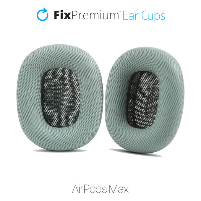 Резервни възглавнички за уши за Apple AirPods Max, еко кожа, Зелено, Green, FixPremium