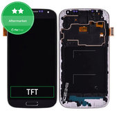 дисплей за Samsung S4 Mini Value I915i, Тъчскрийн и рамка, Black Mist, TFT