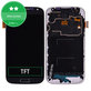 дисплей за Samsung S4 Mini Value I915i, Тъчскрийн и рамка, Black Mist, TFT
