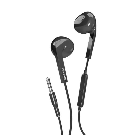 Music Hero - слушалки PRISM, 3.5mm jack, Черен, SBS