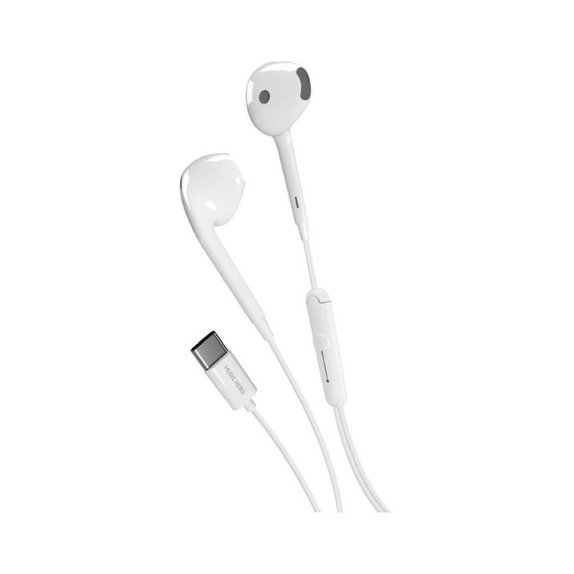 Слушалки TUBB, USB-C, Бял, White, Music Hero