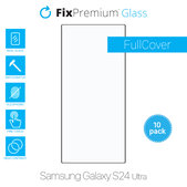 Закалено стъкло FullCover за Samsung S24 Ultra (10 Pack), FixPremium