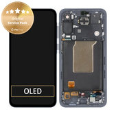 дисплей за Samsung A55 A556B, Тъчскрийн и рамка, GH82-34305A, Awesome Navy, Genuine Service Pack