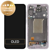 дисплей за Samsung A55 A556B, Тъчскрийн и рамка, GH82-34305C, Awesome Lilac, Genuine Service Pack