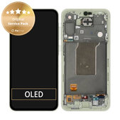 дисплей за Samsung A55 A556B, Тъчскрийн и рамка, GH82-34305D, Awesome Lemon, Genuine Service Pack