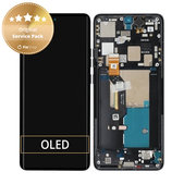 дисплей за Motorola Edge 50 Pro, Тъчскрийн и рамка, 5D68C24092, 5D68C24322, Black Beauty, Genuine Service Pack