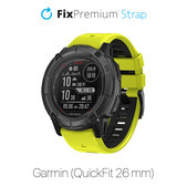 Двуцветна силиконова каишка за Garmin (QuickFit 26mm), Зелено, Green, FixPremium