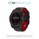 Двуцветна силиконова каишка за Garmin (QuickFit 22mm), Черно, Black, FixPremium