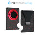 Карбонов портфейл за AirTag с щипка, Червено, Red, FixPremium