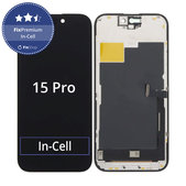Дисплей In-Cell FHD за iPhone 15 Pro, Тъчскрийн с рамка, FixPremium