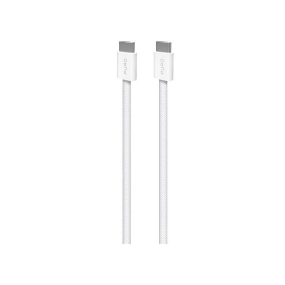 USB-C / USB-C кабел 240W Fabrik FABK4, 2m, Бял, White, PURO