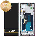 Дисплей за Motorola Edge 50 Fusion, Hot Pink, Тъчскрийн с рамка, 5D68C24345 Genuine Service Pack