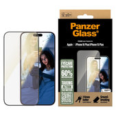 Закалено стъкло UWF Eyecare с апликатор за iPhone 16 Plus/15 Plus, Черно, PanzerGlass