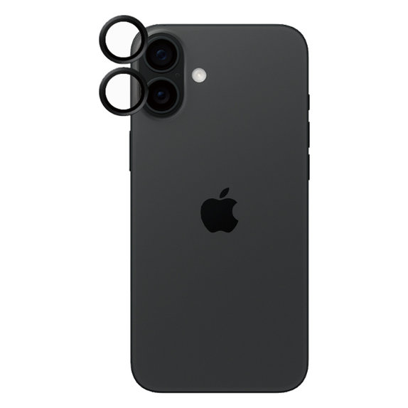 Протектор за камера Hoops за iPhone 16 и 16 Plus, Черно, Black