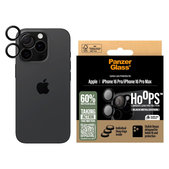 Протектор за обектив на задна камера Hoops за iPhone 16 Pro Max/16 Pro, Черно, PanzerGlass