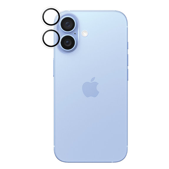 Протектор за камера Hoops за iPhone 16 и 16 Plus, Прозрачен, Transparent