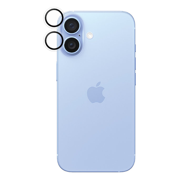 Протектор за камера Hoops за iPhone 16 и 16 Plus, Прозрачен, Transparent