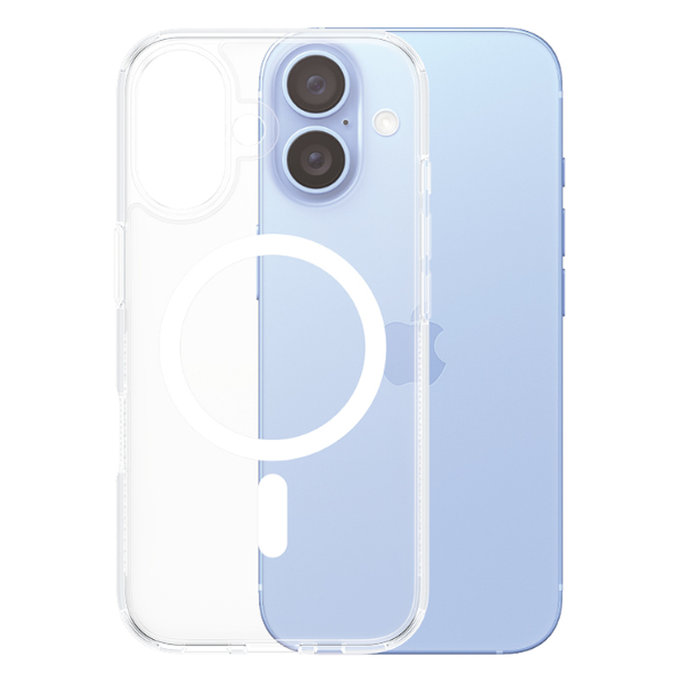 Калъф HardCase с MagSafe за iPhone 16, Прозрачен, Transparent