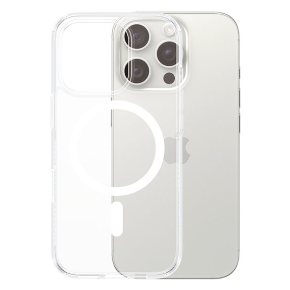 Калъф HardCase с MagSafe за iPhone 16 Pro, Прозрачен, Transparent