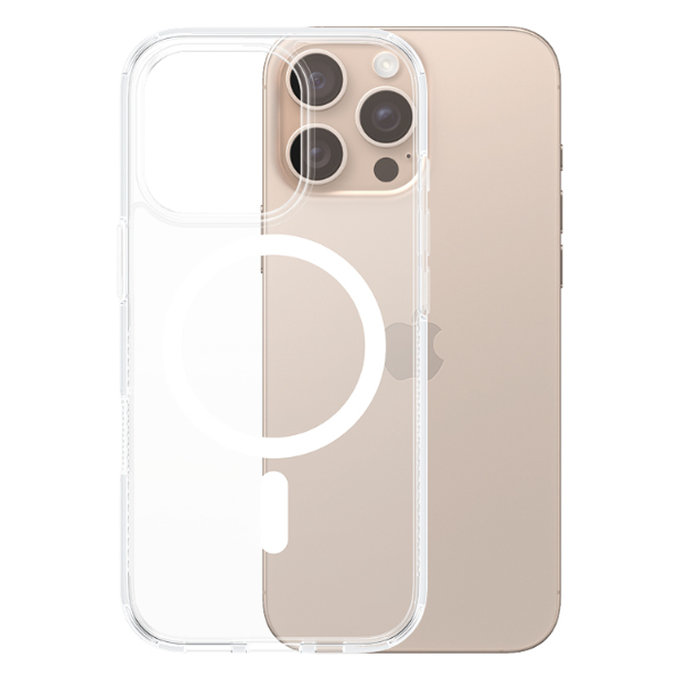 Калъф HardCase с MagSafe за iPhone 16 Pro Max, Прозрачен, Transparent