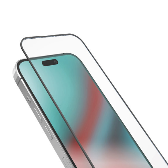 Закалено стъкло Full Cover за iPhone 16 Pro Max, Черно, Black, SBS