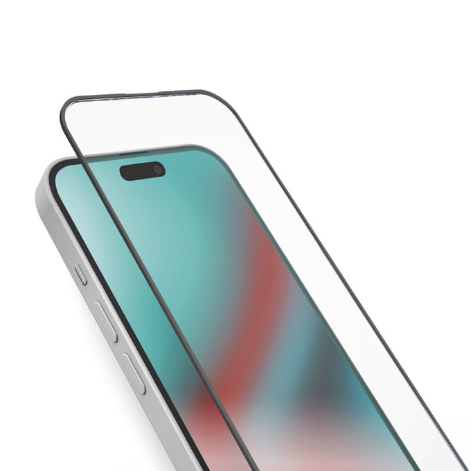 Закалено стъкло Full Cover за iPhone 16, Черно, Black, SBS