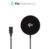 MagSafe зарядно с Qi2, Черно, Black, FixPremium