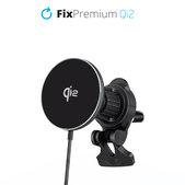 MagSafe зарядно за кола с Qi2, Черно, Black, FixPremium