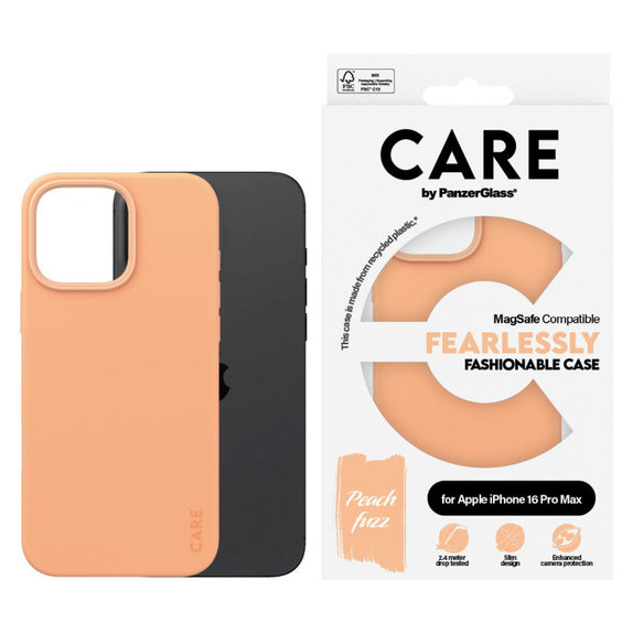 Калъф Fearlessly с MagSafe за iPhone 16 Pro Max, Peachy, CARE
