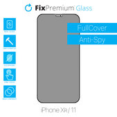 Privacy Anti-Spy закалено стъкло за iPhone XR и 11, FixPremium