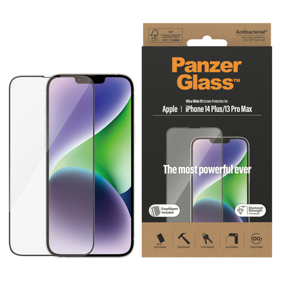 Закалено стъкло UWF AB за Google Pixel 8 Pro, Черно, PanzerGlass
