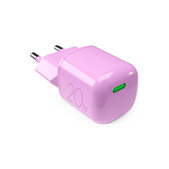 Зарядно устройство MiniPro USB-C, GaN, 20W, коралов, Coraltastic, PURO