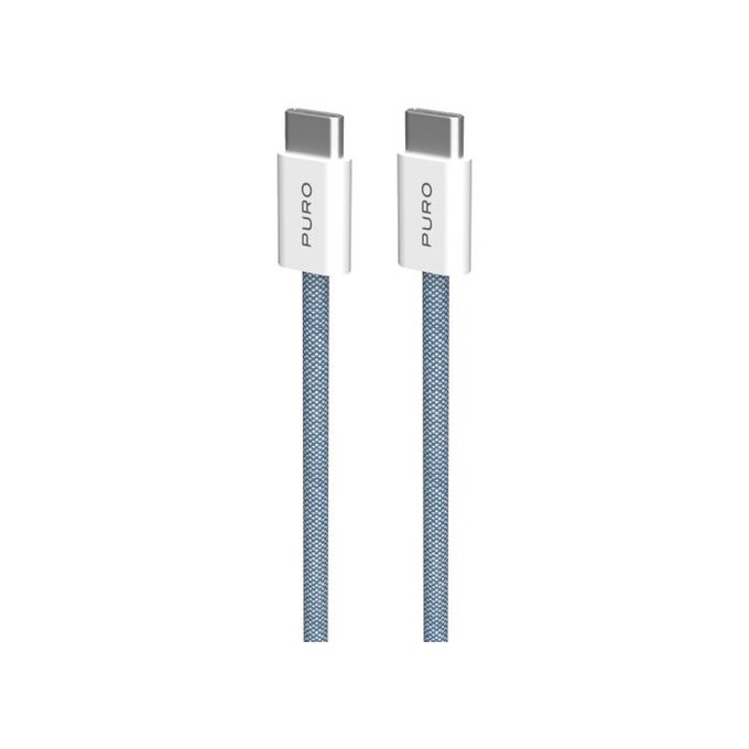 USB-C / USB-C кабел 60W Fabrik FABK4, 1.5m, Blue Lagon, PURO