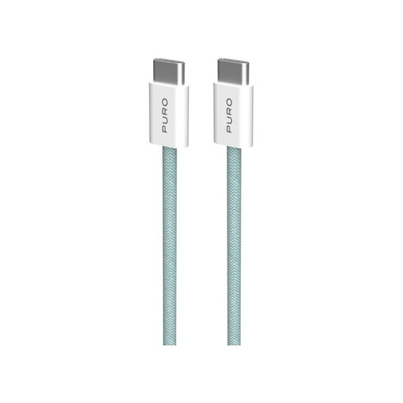 USB-C / USB-C кабел 60W Fabrik FABK4, 1.5m, Island Mist, PURO