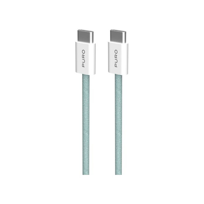 USB-C / USB-C кабел 60W Fabrik FABK4, 1.5m, Island Mist, PURO