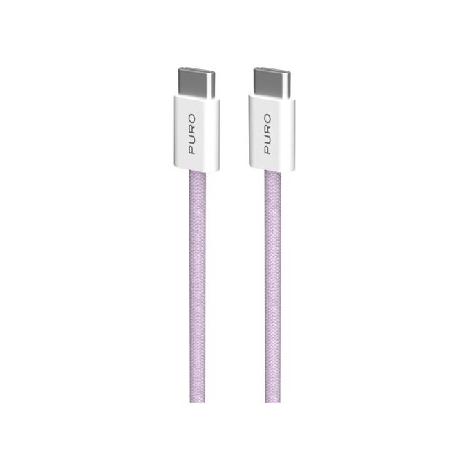 USB-C / USB-C кабел 60W Fabrik FABK4, 1.5m, Coraltastic, PURO