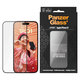 Закалено стъкло UWF Ceramic с апликатор за iPhone 15, Черно, PanzerGlass