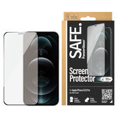 Закалено стъкло Case Friendly за iPhone 12 Pro/12, Черно, SAFE by PanzerGlass