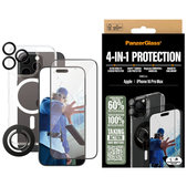 Bundle Hoops + Закалено стъкло UWF + Hard Case + Magnetic Ring Mount за iPhone 16 Pro Max, PanzerGlass