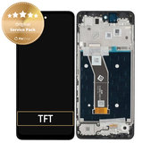 дисплей за Motorola Moto G24 G24 Power, Тъчскрийн и рамка, 5D68C23810, черен, Black, Genuine Service Pack
