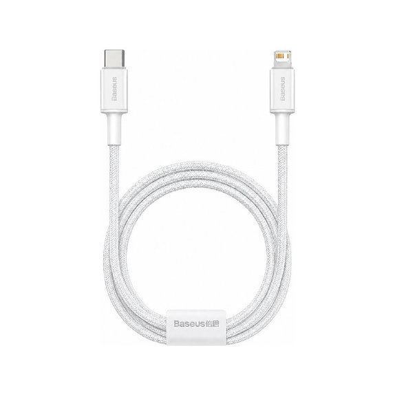 Lightning / USB-C кабел, 1.5m, Бял, White, Baseus