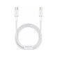 Lightning / USB-C кабел, 1.5m, Бял, White, Baseus
