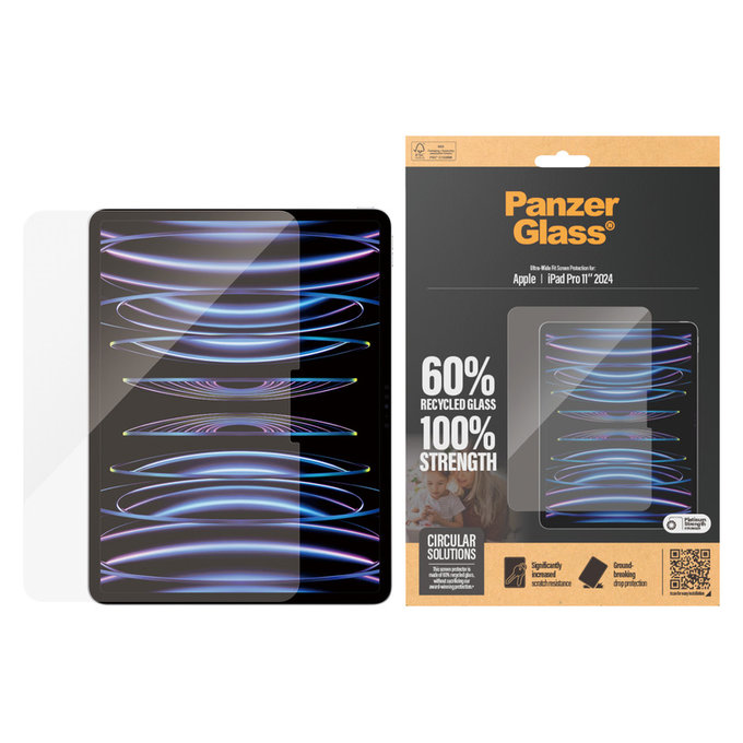 Закалено стъкло UWF за iPad Pro 11'', Прозрачно, PanzerGlass