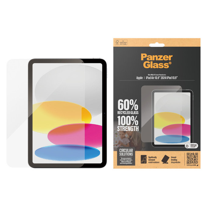 Закалено стъкло UWF за iPad 10,9"/iPad Air 11'', Прозрачно, PanzerGlass