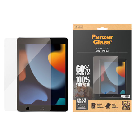 Закалено стъкло UWF за iPad 10,2'' (2019-2021), Прозрачно, PanzerGlass