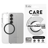 Калъф Urban Combat с черно QI за Samsung Galaxy S25, Прозрачно, PanzerGlass