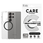 Калъф Urban Combat с черно QI за Samsung Galaxy S25 Ultra, Прозрачно, PanzerGlass